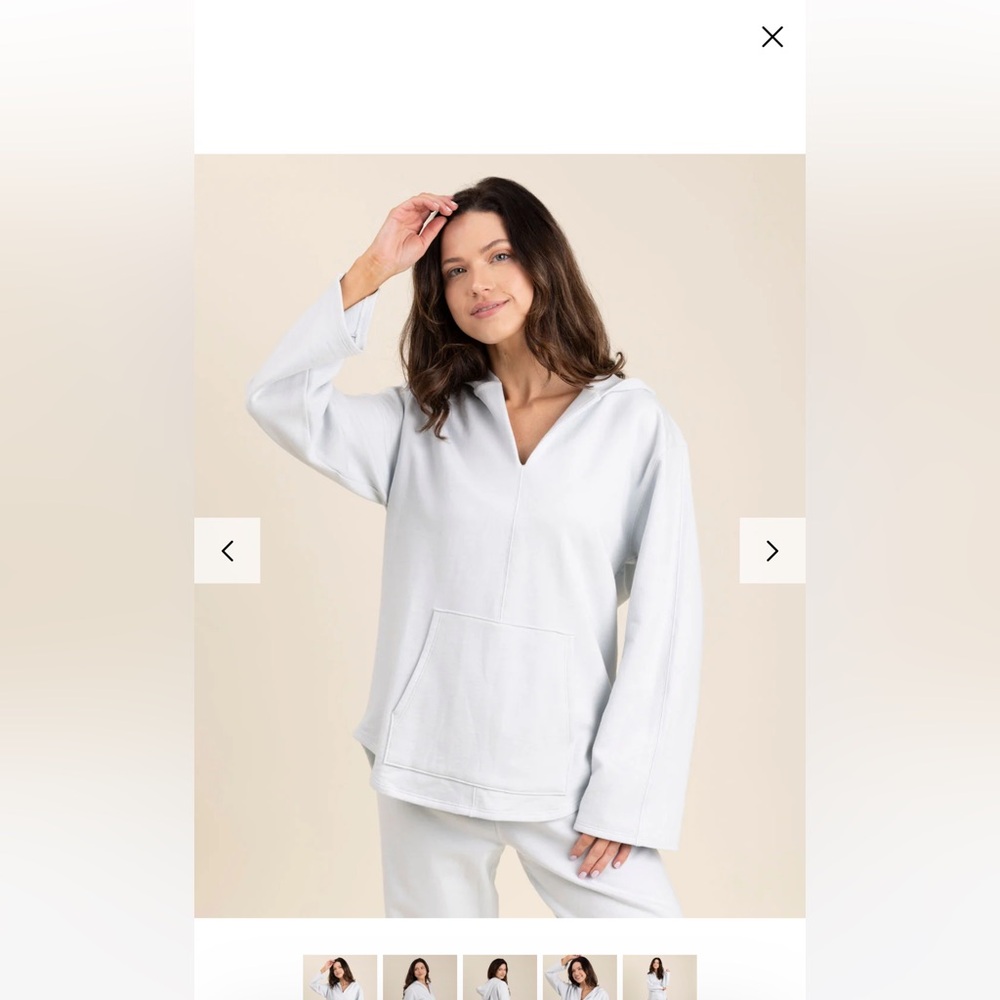 NWT!! Le Marais Acadia Icy Blue Hoodie Top